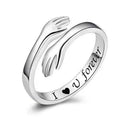 Anel Abraço de Prata